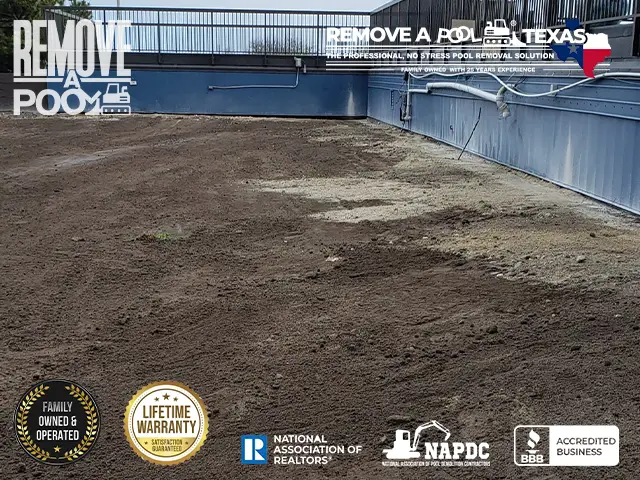 Step 14 - Complete debris removal from the commercial pool site - Remove A Pool Dallas Fort-Worth Texas - Remove A Pool DFW